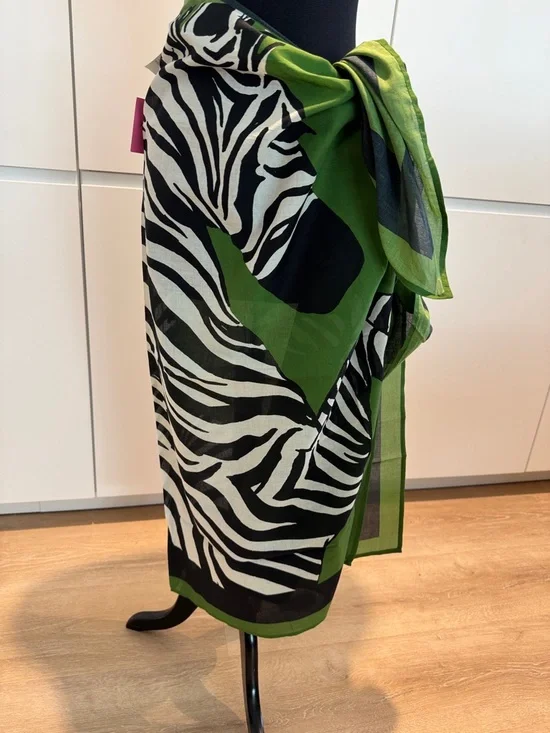 kate spade Green and Black Zebra-Print sarong cover up - Picture 5 of 7